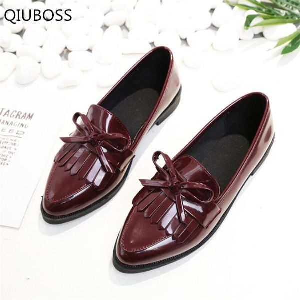 qiuboss shoes woman casual tassel bow pointed toe black oxford shoes for women flats comfortable slip on women q340
qiuboss shoes woman casual tassel bow pointed toe black oxford shoes for women flats comfortable slip on women q340