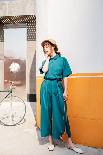 summer women solid wide leg jumpsuits fashion lace up long rompers casual short sleeve loose playsuits, Black;white
summer women solid wide leg jumpsuits fashion lace up long rompers casual short sleeve loose playsuits, Black;white