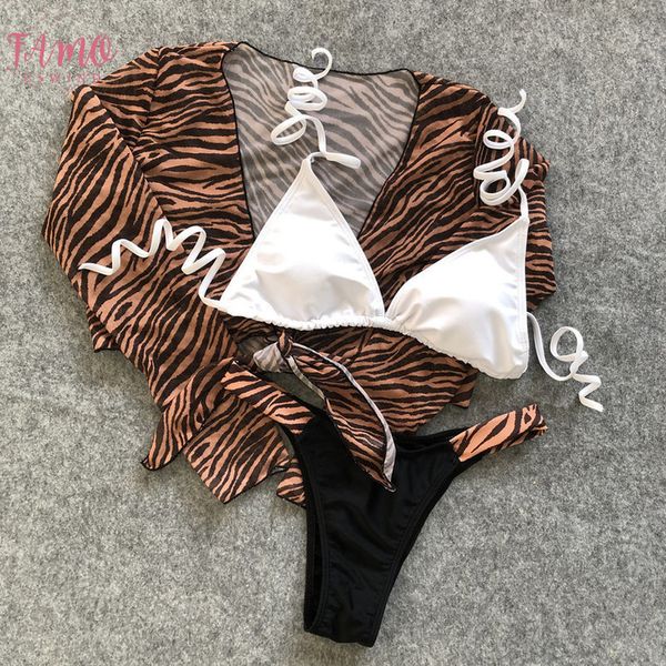 leopard 3 piece swimsuit high cut bikini set women push up padded brazilian swimwear female bathers suit biquini, White;black
leopard 3 piece swimsuit high cut bikini set women push up padded brazilian swimwear female bathers suit biquini, White;black