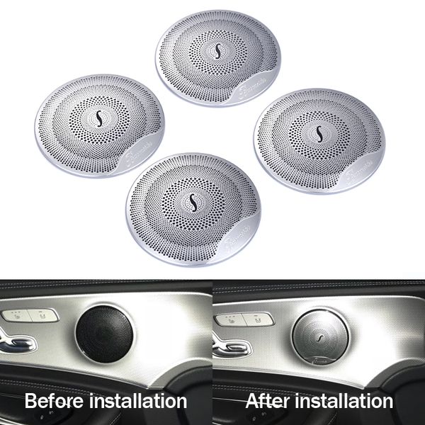 4pcs Car Audio Speaker Car Door Loudspeaker Trim Cover For Mercedes Benz 2015-2018 C Class W205/GLC 2016-2018 E-Class Stainless steel
4pcs Car Audio Speaker Car Door Loudspeaker Trim Cover For Mercedes Benz 2015-2018 C Class W205/GLC 2016-2018 E-Class Stainless steel
