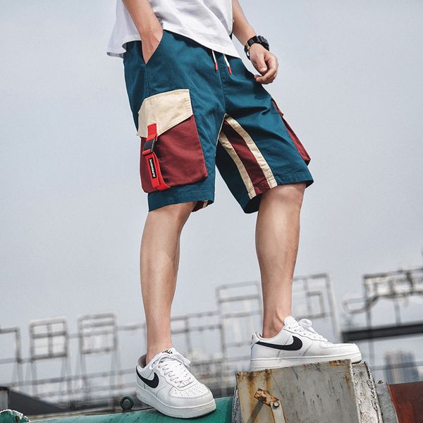 hip men hop streetwear cargo summer 2020 mens color block cotton pocket shorts male punk korean fashion trousers, White;black
hip men hop streetwear cargo summer 2020 mens color block cotton pocket shorts male punk korean fashion trousers, White;black