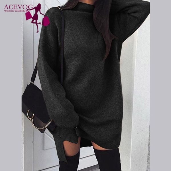 women fashion turtleneck long sleeve solid winter, autumn side split black/pink/gray/brown casual dress, Black;gray
women fashion turtleneck long sleeve solid winter, autumn side split black/pink/gray/brown casual dress, Black;gray