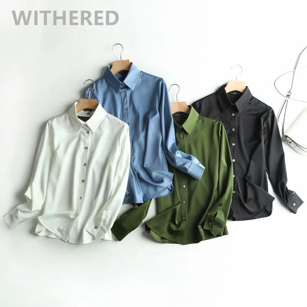 withered england style office lady elegant satin blouse women blusas mujer de moda 2020 regular shirt womens, White
withered england style office lady elegant satin blouse women blusas mujer de moda 2020 regular shirt womens, White