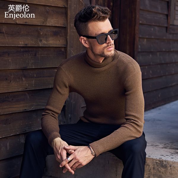 enjeolon brand winter knitted pullover warm solid turtleneck sweater man cotton pullover sweater male my3220, White;black
enjeolon brand winter knitted pullover warm solid turtleneck sweater man cotton pullover sweater male my3220, White;black