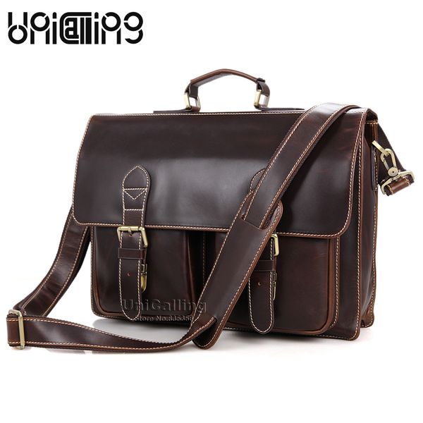 unicalling vintage quality leather men handbag large capacity genuine leather briefcase business men real lapbag
unicalling vintage quality leather men handbag large capacity genuine leather briefcase business men real lapbag