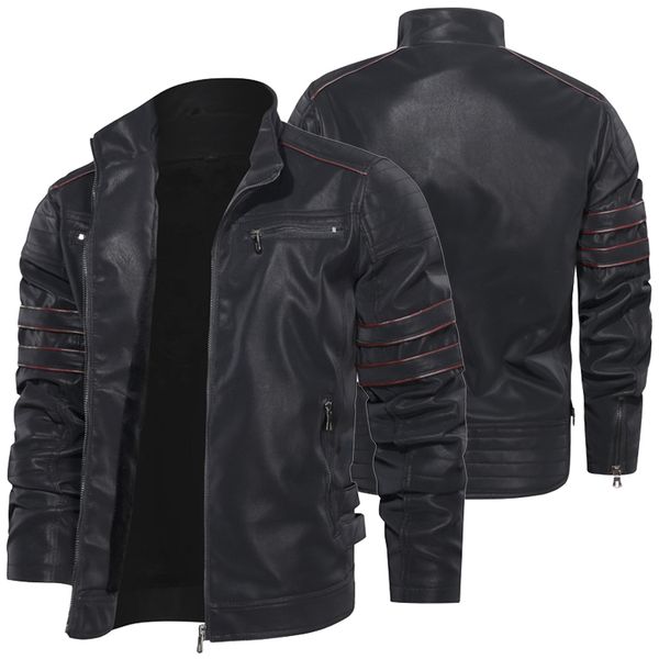 men's fur & faux 2021 pu leather jacket men plus velvet warm zipper coat male windproof motorcycle bike coats, Black
men's fur & faux 2021 pu leather jacket men plus velvet warm zipper coat male windproof motorcycle bike coats, Black