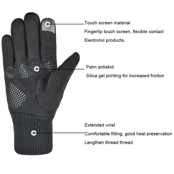 new touch screen bike gloves winter thermal windproof warm full finger cycling glove anti-slip bicycle gloves, Black
new touch screen bike gloves winter thermal windproof warm full finger cycling glove anti-slip bicycle gloves, Black