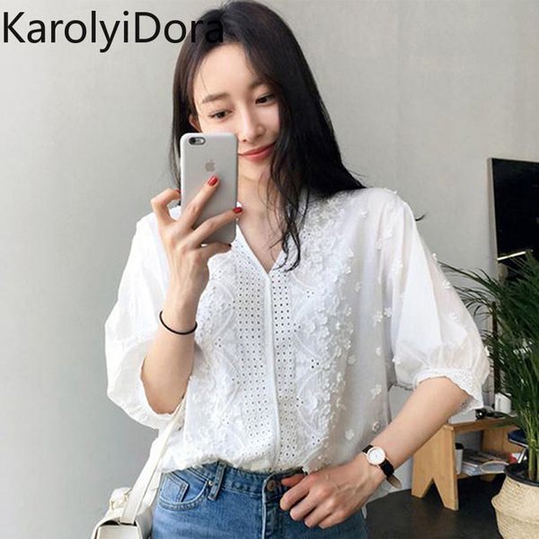 elegant white v-neck embroidery flower blouse shirt women lantern sleeve hollow-out blusas 2018 summer blouse
elegant white v-neck embroidery flower blouse shirt women lantern sleeve hollow-out blusas 2018 summer blouse