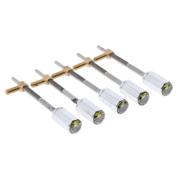 5pcs violin fiddle bow frog screw with green crystal for 4/4 violin 
5pcs violin fiddle bow frog screw with green crystal for 4/4 violin