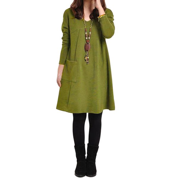 spring winter fashion women dress plus size long sleeves pockets solid v neck loose dress mujer vestidos g8217gr-s, Black;gray
spring winter fashion women dress plus size long sleeves pockets solid v neck loose dress mujer vestidos g8217gr-s, Black;gray