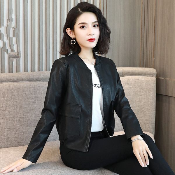 kmetram leather jacket autumn winter jacket women clothes 2019 korean short coat female baseball jackes jaqueta de couro my3439, Black
kmetram leather jacket autumn winter jacket women clothes 2019 korean short coat female baseball jackes jaqueta de couro my3439, Black