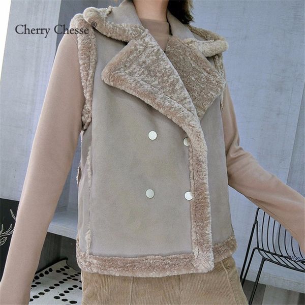 cherry chesse harajuku women vest button turn down fur vest female winter warm padded, Black;white
cherry chesse harajuku women vest button turn down fur vest female winter warm padded, Black;white