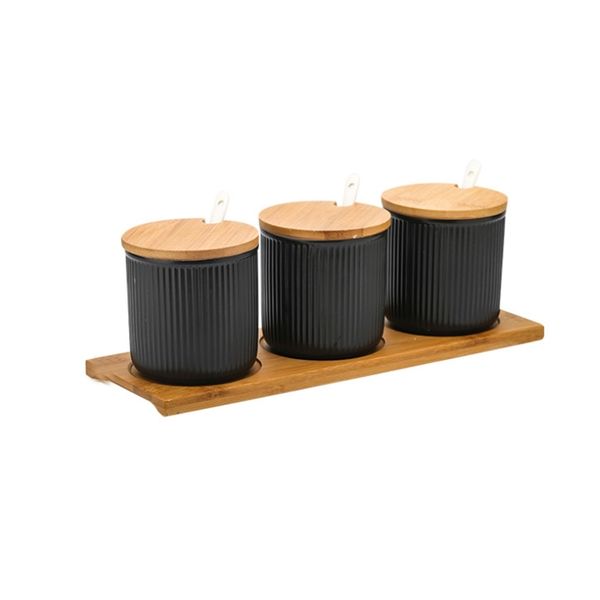household creative japanese glaze ceramic spice jars fashion kitchen seasoning bottles sets with seal cover tray-black other kitchen tools
household creative japanese glaze ceramic spice jars fashion kitchen seasoning bottles sets with seal cover tray-black other kitchen tools