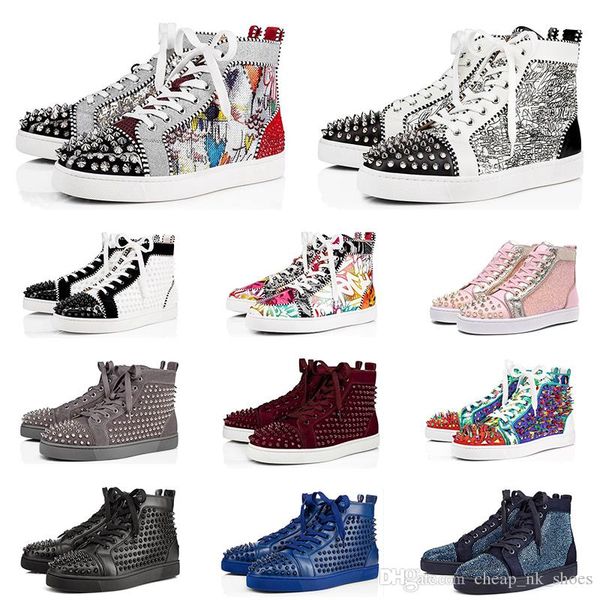 2020 designer shoes for men women fashion spike sneakers triple black white red suede leather mens trainer flat bottoms luxury shoe
2020 designer shoes for men women fashion spike sneakers triple black white red suede leather mens trainer flat bottoms luxury shoe