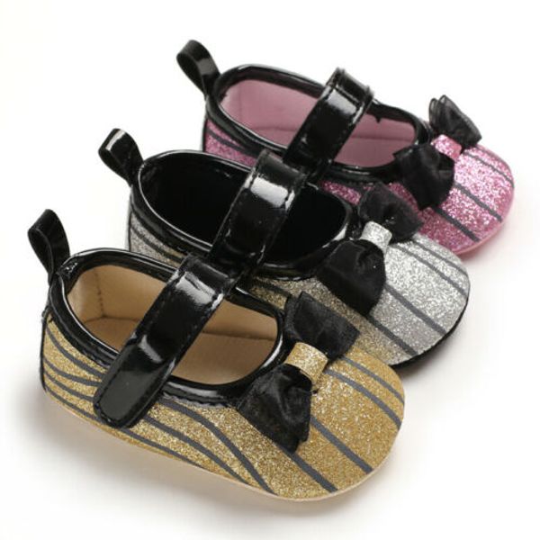 0-18m baby girl anti-slip pu striped crib bow sequins sneakers newborn baby shoes soft sole flat shoes, Black;grey
0-18m baby girl anti-slip pu striped crib bow sequins sneakers newborn baby shoes soft sole flat shoes, Black;grey