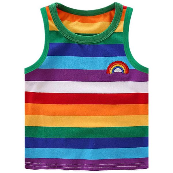 Toddler Kids Baby vest Girl Boy Rainbow T Shirt Tops Striped Outfits Clothes sleeveless Cartoon Cute Children's T-shirt For Boys
Toddler Kids Baby vest Girl Boy Rainbow T Shirt Tops Striped Outfits Clothes sleeveless Cartoon Cute Children's T-shirt For Boys