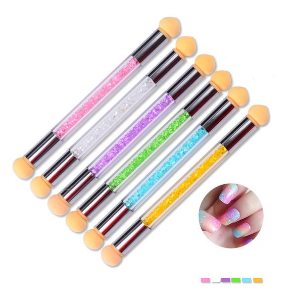 1pcs double end nail brushes painting pen sponge head rhinestone handle nail art uv gel painting brushes manicure tools, Yellow
1pcs double end nail brushes painting pen sponge head rhinestone handle nail art uv gel painting brushes manicure tools, Yellow