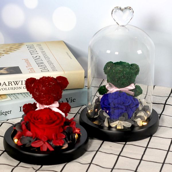 new teddy bear rose flowers in glass dome christmas festival diy home wedding decoration birthday valentine's day gifts
new teddy bear rose flowers in glass dome christmas festival diy home wedding decoration birthday valentine's day gifts