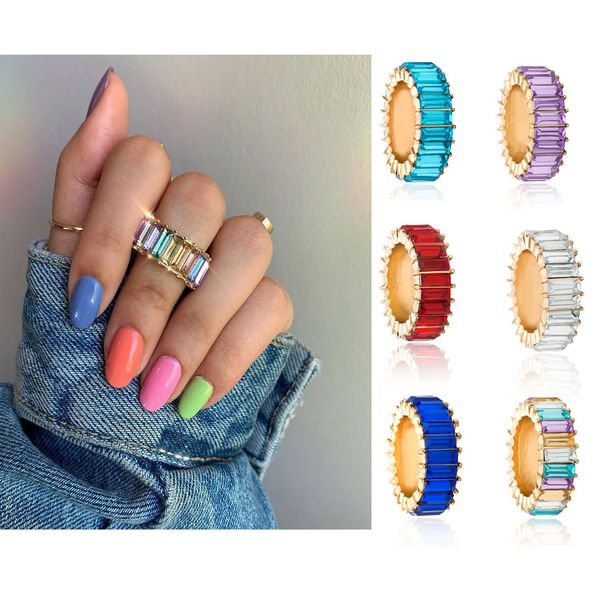 1pcs rhinestone finger rings zircon alloy engagement wedding band rings for women men gift multi colors, Golden;silver
1pcs rhinestone finger rings zircon alloy engagement wedding band rings for women men gift multi colors, Golden;silver