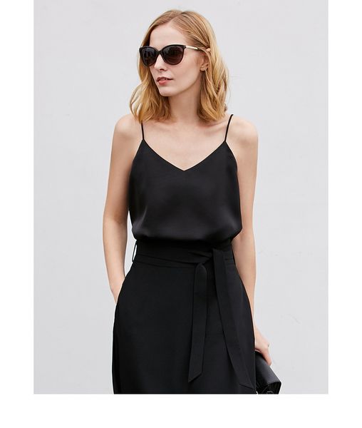 women summer blouse 2019 summer solid sleeveless casual camis tank ladies v neck female vest women summer imitation silk blouses, White
women summer blouse 2019 summer solid sleeveless casual camis tank ladies v neck female vest women summer imitation silk blouses, White