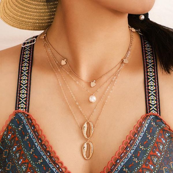 new multilayer pendant necklace women gold color beads heart choker necklaces jewelry layer collar collier femme, Silver
new multilayer pendant necklace women gold color beads heart choker necklaces jewelry layer collar collier femme, Silver