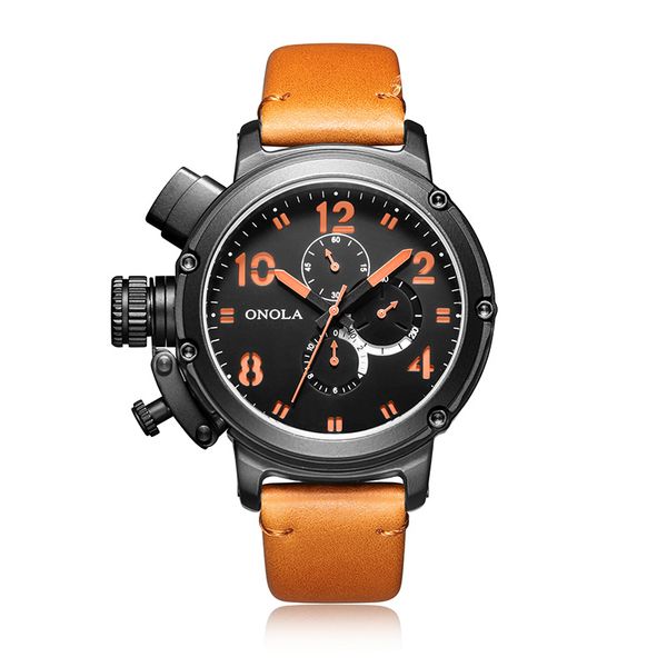 onola automatic mechanical watch men 2019 luxury big dial leather fashion casual sports cool unique designer relogio masculino, Slivery;brown
onola automatic mechanical watch men 2019 luxury big dial leather fashion casual sports cool unique designer relogio masculino, Slivery;brown