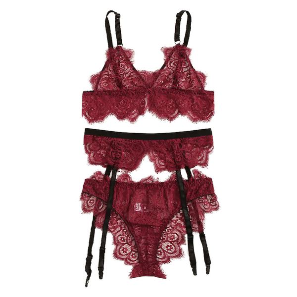 bras sets design 3 pieces thin intimates women exquisite lace lingerie bra+garter+briefs set babydoll cut-out sleepwear, Red;black
bras sets design 3 pieces thin intimates women exquisite lace lingerie bra+garter+briefs set babydoll cut-out sleepwear, Red;black