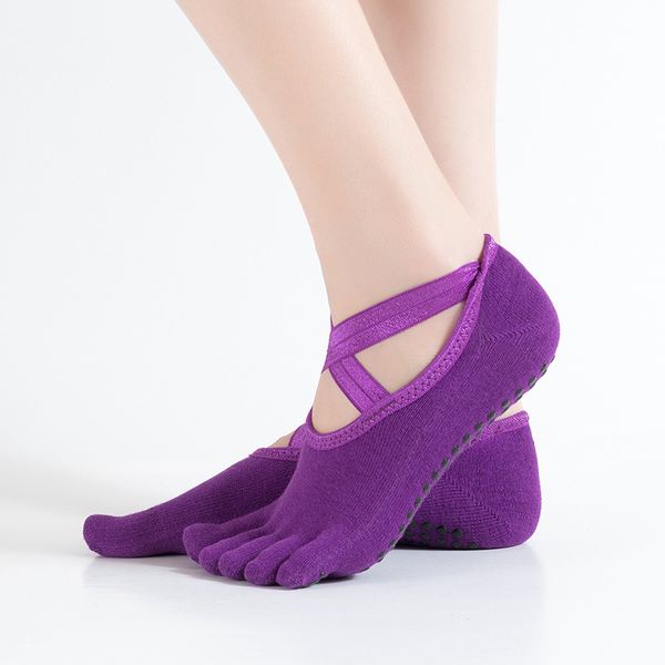 2 pairs professional yoga socks for women ballet pilates exercise wear cross bandage anti-skip socks purple color short, Black
2 pairs professional yoga socks for women ballet pilates exercise wear cross bandage anti-skip socks purple color short, Black