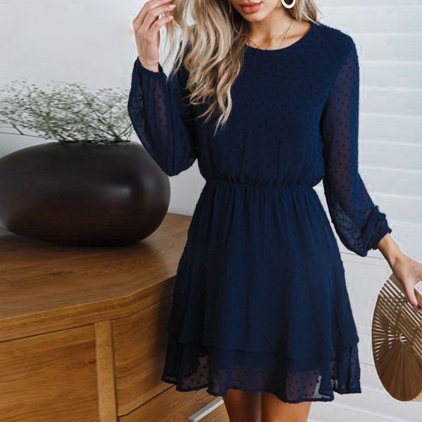 women clothes summer dresses vintage party women dress casual elegant long sleeve polka dot solid short summer chiffon dress vestidos, Black;gray
women clothes summer dresses vintage party women dress casual elegant long sleeve polka dot solid short summer chiffon dress vestidos, Black;gray