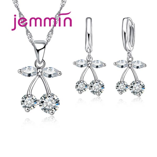 new lovely cherry shape female jewelry sets 925 sterling silver necklace earrings sets for girlfriend lover gift, Black
new lovely cherry shape female jewelry sets 925 sterling silver necklace earrings sets for girlfriend lover gift, Black