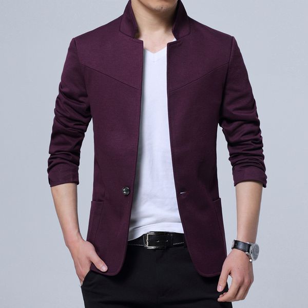 men jackets male stand collar male blazers slim fit mens blazer jacket men, White;black 
men jackets male stand collar male blazers slim fit mens blazer jacket men, White;black
