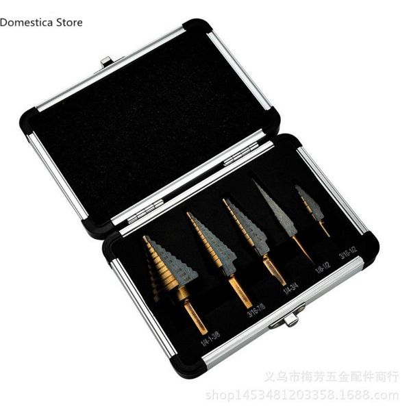 5 pcs twist drill bit set shank titanium coated straight slot high speed steel hole cutter set step drill bits for working
5 pcs twist drill bit set shank titanium coated straight slot high speed steel hole cutter set step drill bits for working