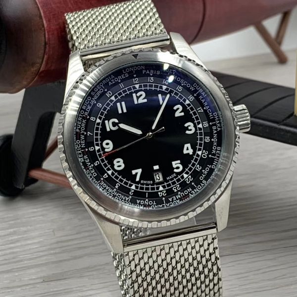 wholesale unitime ab352113 automatic mechanical rotating bezel black dial traveler mens watches metal mesh bracelet wristwatches, Slivery;brown
wholesale unitime ab352113 automatic mechanical rotating bezel black dial traveler mens watches metal mesh bracelet wristwatches, Slivery;brown