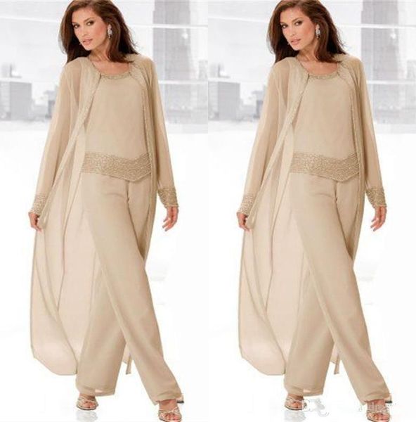 classy champagne mother of bride pant suits jewel neck beading wedding guest dress with long sleeves jacket chiffon mothers dresses, Black;red
classy champagne mother of bride pant suits jewel neck beading wedding guest dress with long sleeves jacket chiffon mothers dresses, Black;red