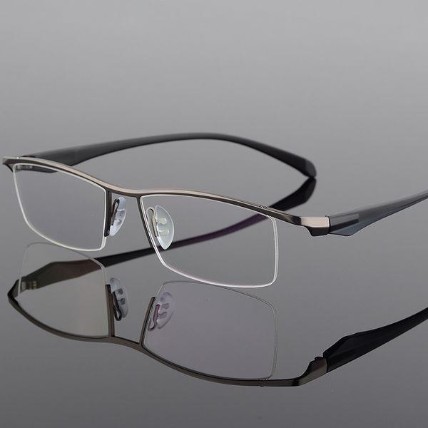 men's comfortable tr90 leg glasses optical frame for business men prescription glasses big box frame, Silver
men's comfortable tr90 leg glasses optical frame for business men prescription glasses big box frame, Silver