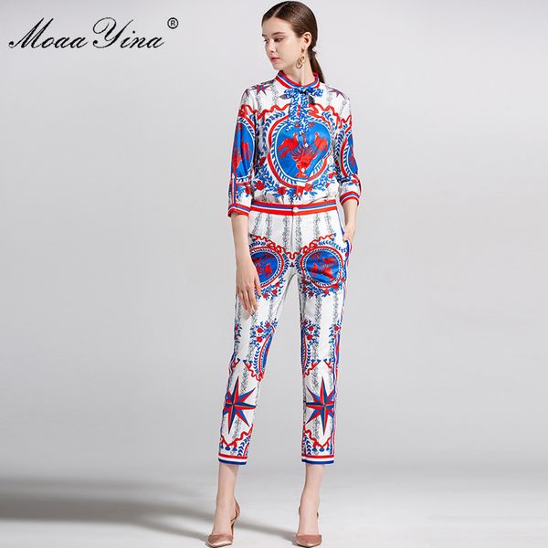 moaayina fashion designer runway set summer women stand collar 3/4 sleeve vintage floral print elegant +3/4 pencil pants set, White
moaayina fashion designer runway set summer women stand collar 3/4 sleeve vintage floral print elegant +3/4 pencil pants set, White