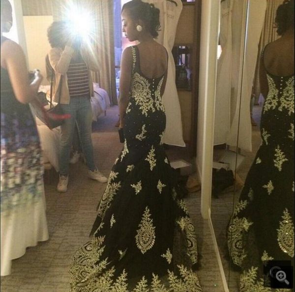 vestido de festa black mermaid gold lace appliques prom dresses beaded sequins sheer back corset prom gowns selling
vestido de festa black mermaid gold lace appliques prom dresses beaded sequins sheer back corset prom gowns selling