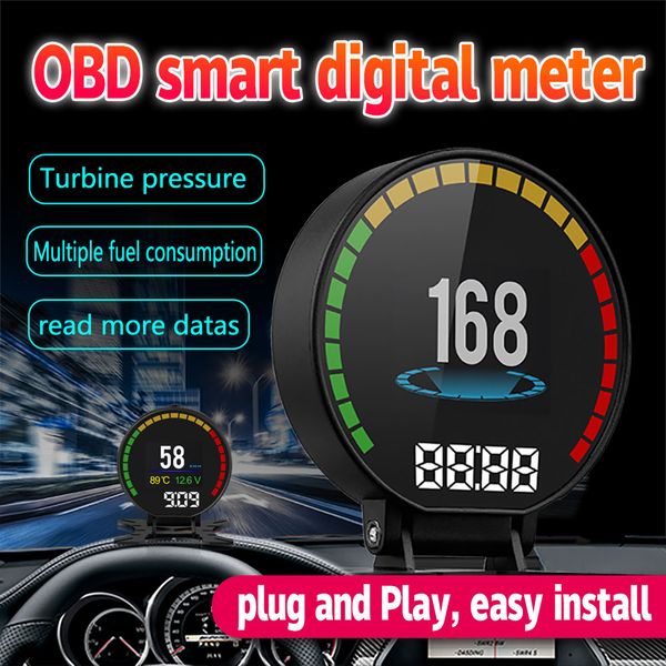 p15 car hd tft obd digital speed hud display speedometer obd2 turbo boost pressure meter alarm oil water temp gauge code reader
p15 car hd tft obd digital speed hud display speedometer obd2 turbo boost pressure meter alarm oil water temp gauge code reader
