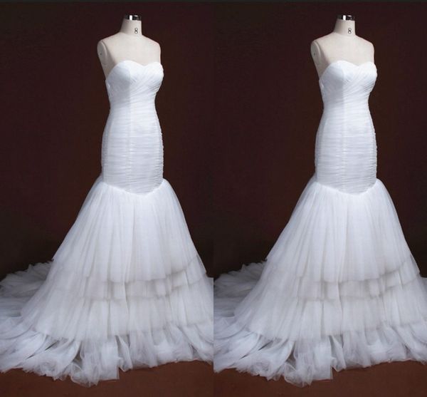 simple real p tulle trumpet wedding dresses sweetheart layers pleated court train wedding dress bridal gowns cheap, White
simple real p tulle trumpet wedding dresses sweetheart layers pleated court train wedding dress bridal gowns cheap, White