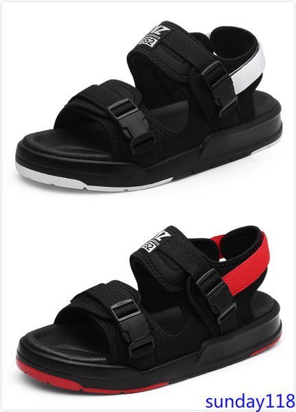 new summer sandals are versatile slipper men and women sandals, Black