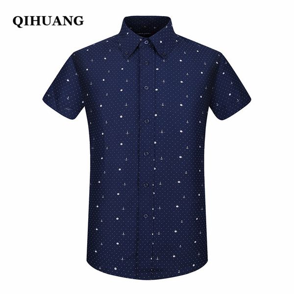 Qihuang 2018 Summer Men Short Sleeve Shirt Fashion Slim Sailor Element Print Dress Shirt Plus Size Male Social Shirt
Qihuang 2018 Summer Men Short Sleeve Shirt Fashion Slim Sailor Element Print Dress Shirt Plus Size Male Social Shirt