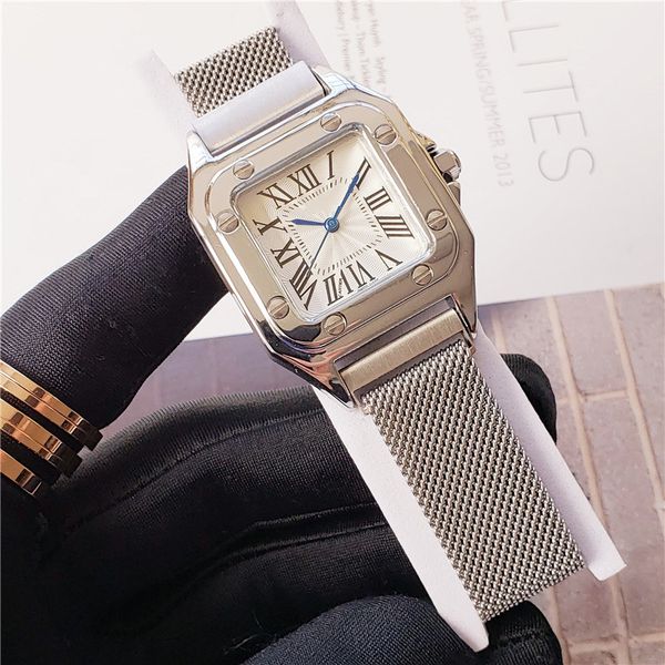fashion luxury watches mens watch 32mm square quartz watch stainless strap brand quartz wristwatches gift 6 color, Slivery;brown
fashion luxury watches mens watch 32mm square quartz watch stainless strap brand quartz wristwatches gift 6 color, Slivery;brown
