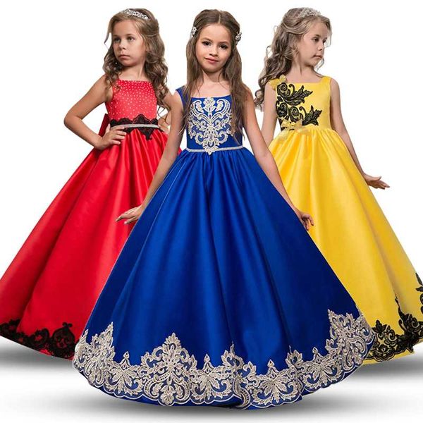 3-14 year kids girls wedding embroidery girl dress new princess party pageant formal dress sleeveless silk tulle, Red;yellow 
3-14 year kids girls wedding embroidery girl dress new princess party pageant formal dress sleeveless silk tulle, Red;yellow