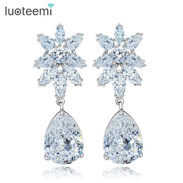 luoteemi wedding bridal teardrop earring new beautiful luxury quality elegant women clear cubic zirconia drop earrings, Silver
luoteemi wedding bridal teardrop earring new beautiful luxury quality elegant women clear cubic zirconia drop earrings, Silver