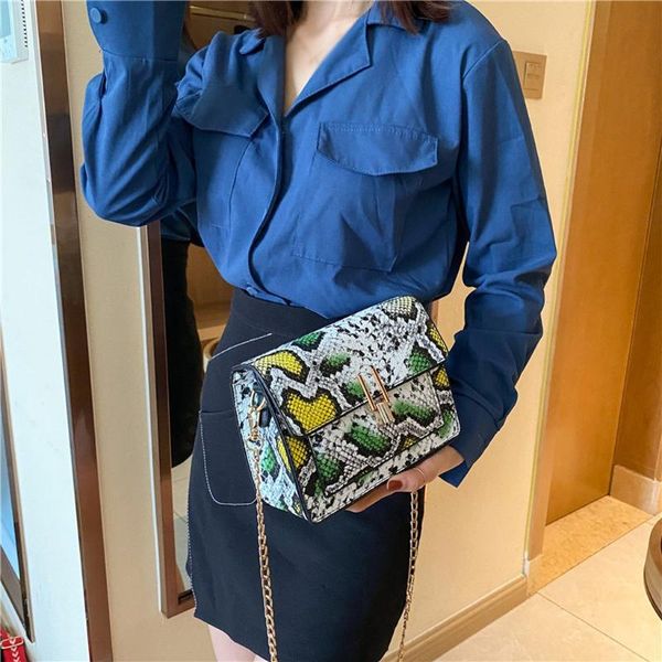 38# fashion women handbag serpentine printing women tote hasp messenger bag hnadbag shoulder bags handtassen dames