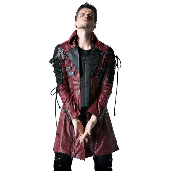punkrave men's punk long jackets coats uniform faux leather casual overcoats, Black;brown
punkrave men's punk long jackets coats uniform faux leather casual overcoats, Black;brown