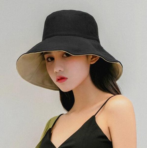new lady sun hats women summer double side bucket hat pure color outdoor fisherman hat visor basin cap, Blue;gray
new lady sun hats women summer double side bucket hat pure color outdoor fisherman hat visor basin cap, Blue;gray