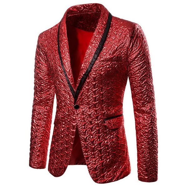 fashion men shiny blazers gold glitter suit jackets male nightclub one button suit blazer dj stage blazers, White;black
fashion men shiny blazers gold glitter suit jackets male nightclub one button suit blazer dj stage blazers, White;black
