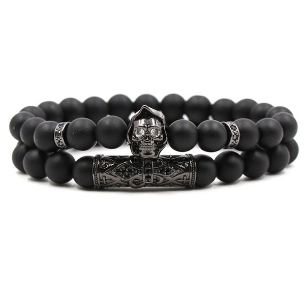 foreign trade popular explosion bracelet micro-inlaid zircon bends micro-inlaid skull mask set frosted stone elastic bracelet, Black
foreign trade popular explosion bracelet micro-inlaid zircon bends micro-inlaid skull mask set frosted stone elastic bracelet, Black