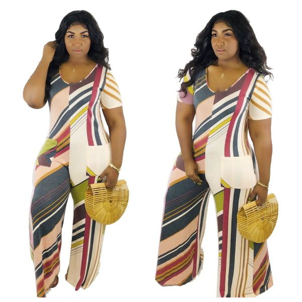 summer style short sleeve striped printed jumpsuits and rompers for women back zip loose palazzo pants wide leg pockets sexy, Black;white
summer style short sleeve striped printed jumpsuits and rompers for women back zip loose palazzo pants wide leg pockets sexy, Black;white